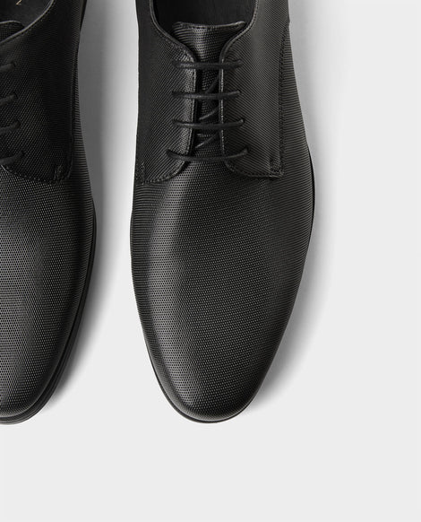 Loafers In Woven Black Leather